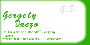 gergely daczo business card